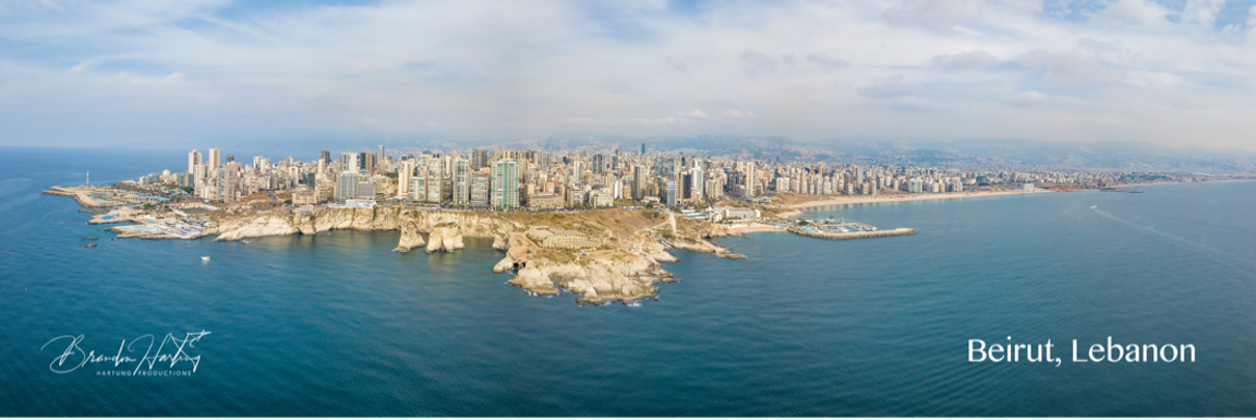 An image of Beirut, Lebanon taken from out at sea