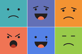 Cartoon of six emotions