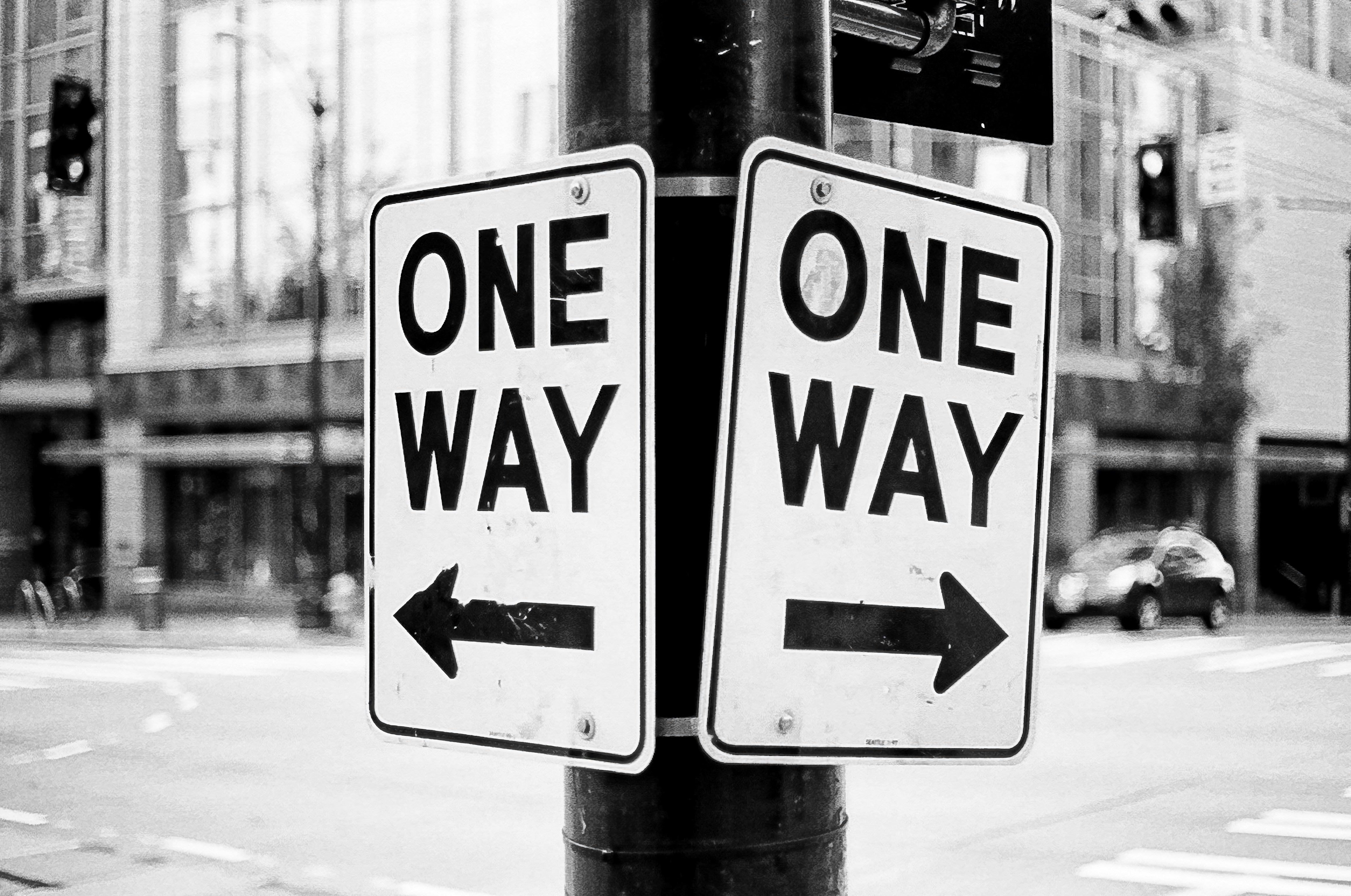 U.S. one way sign